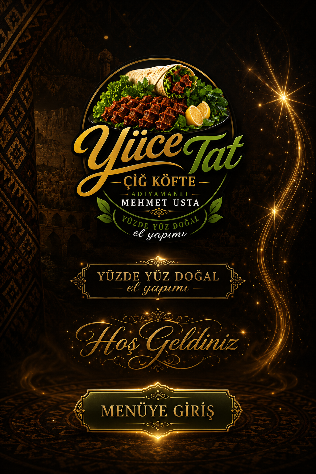 Yüce Tat Çiğ Köfte - Adıyamanlı Mehmet Usta giriş sayfası